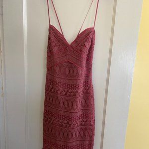 LIKELY Mauve Knit Overlay Dress - Size 4